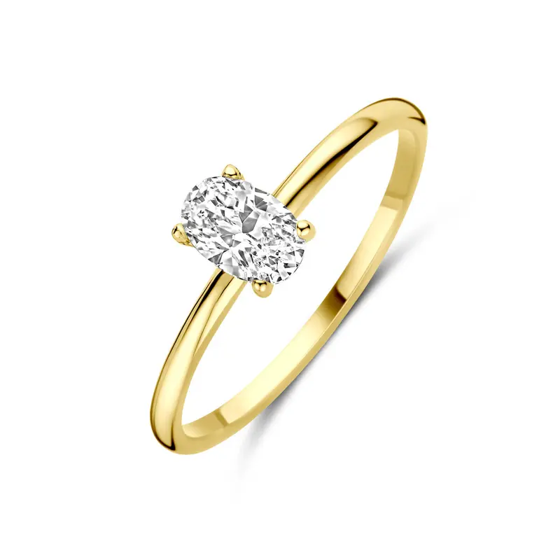 Ring zirkonia 14K geelgoud 6 x 4 mm – 4034925