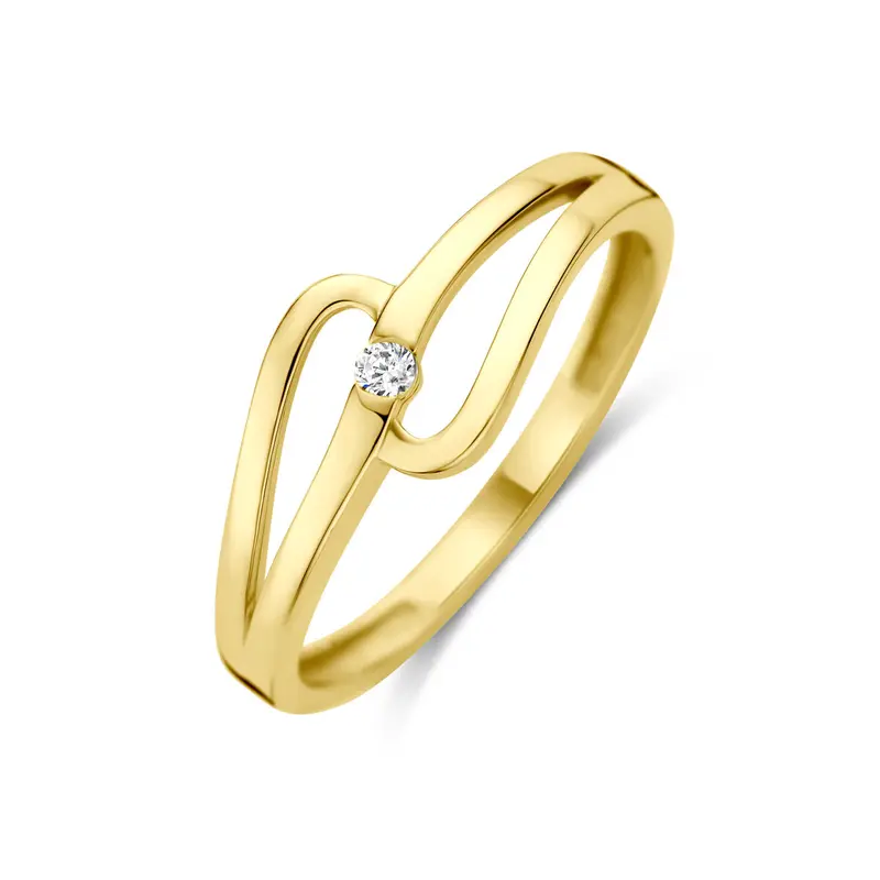 Ring zirkonia 14K geelgoud 7,5 mm – 4035700