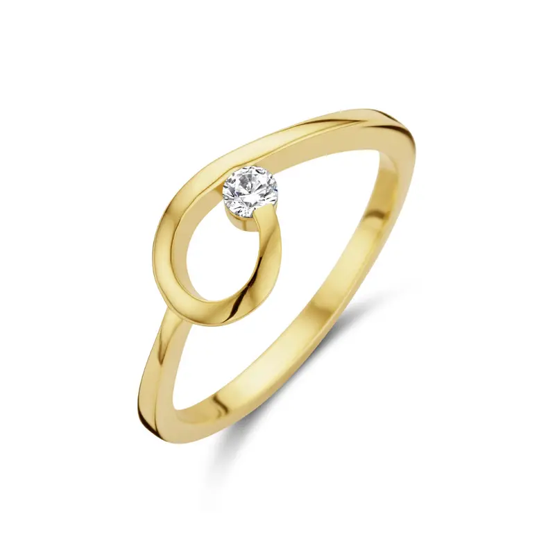 Ring zirkonia 14K geelgoud 7 mm – 4026147