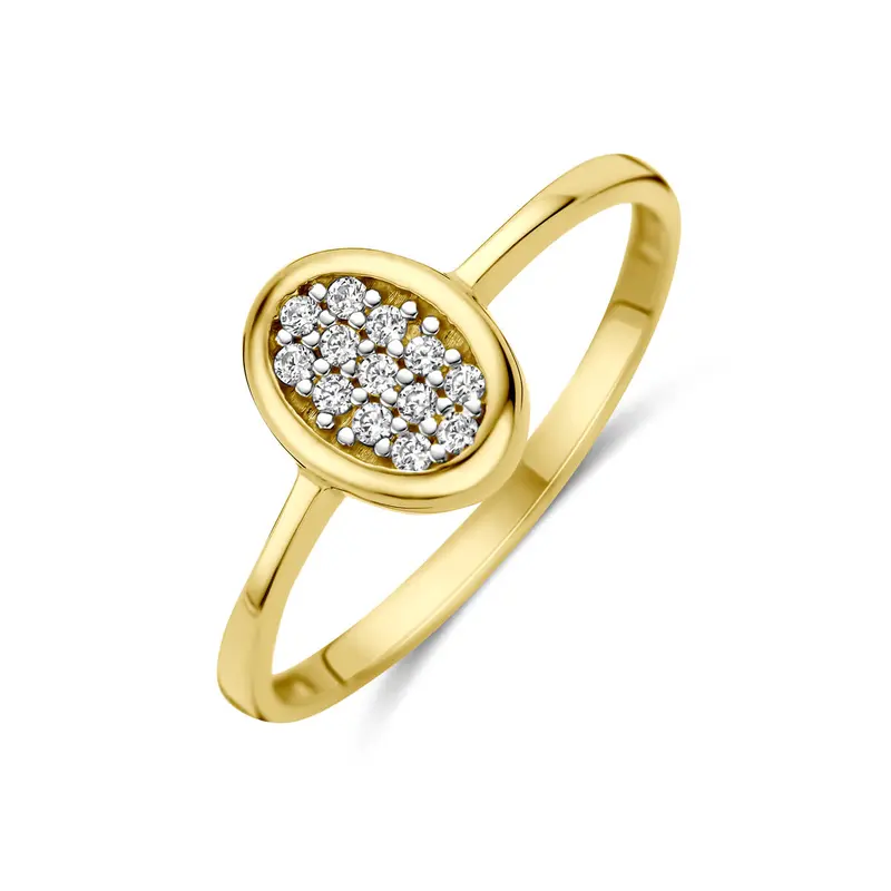 Ring zirkonia 14K geelgoud 8,5 x 6,5 mm – 4035710