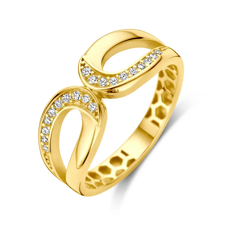 Ring zirkonia 9K geelgoud – 8001310