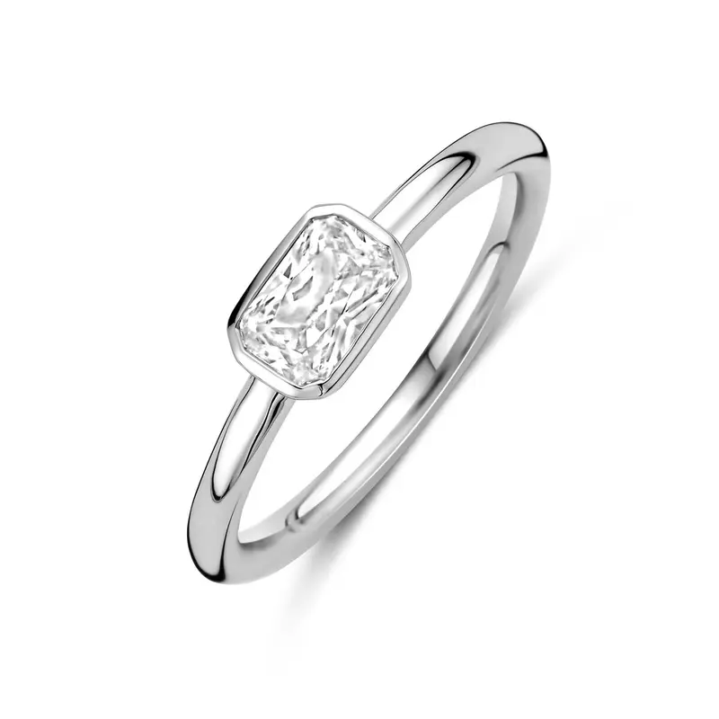 Ring zirkonia gerhodineerd zilver 5 x 7,5 mm – 1340916