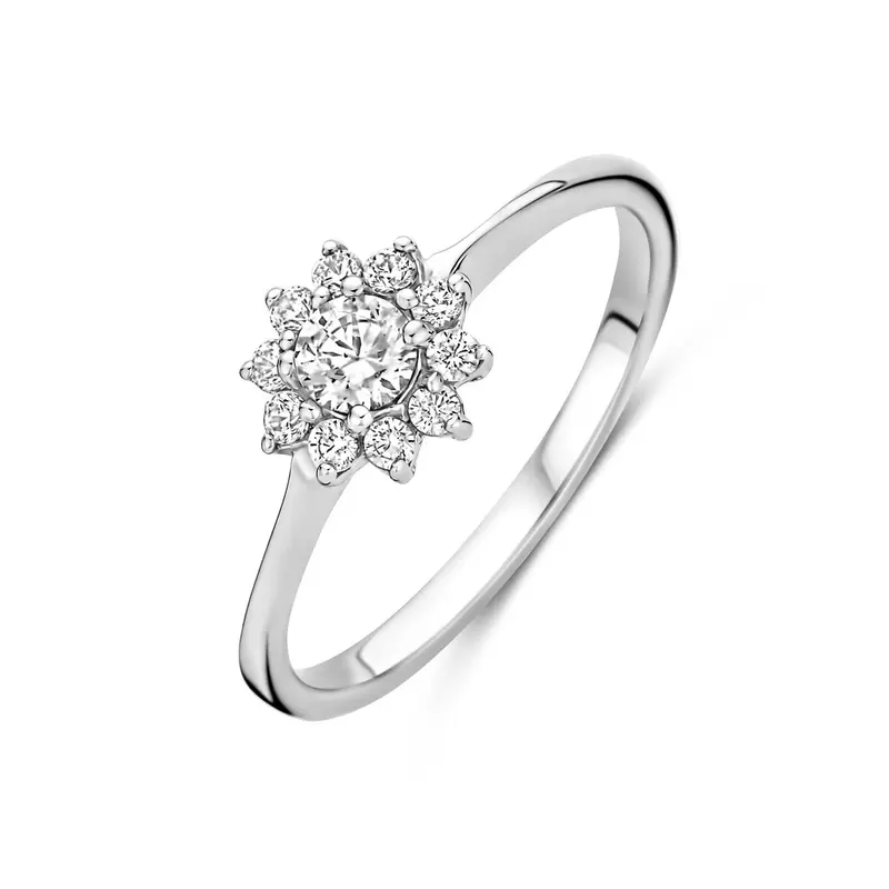 Ring zirkonia gerhodineerd zilver 7 mm – 1340849