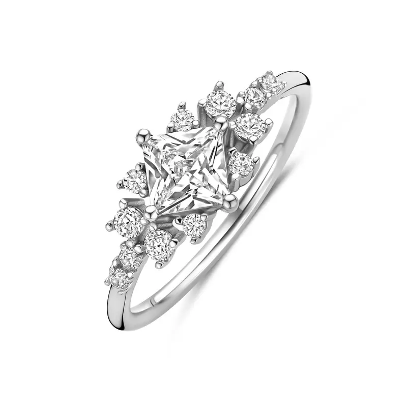 Ring zirkonia gerhodineerd zilver 8 mm – 1341337
