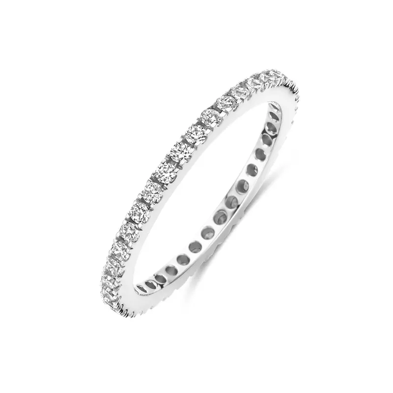 Ring zirkonia zilver gerhodineerd 1,6 mm – 1342402