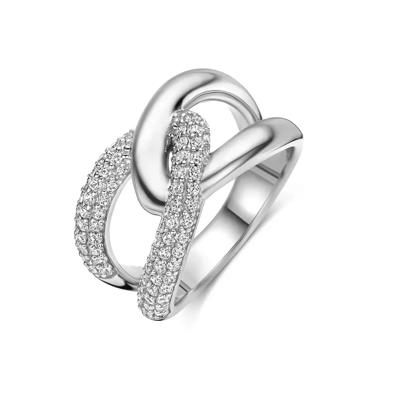 Ring zirkonia zilver gerhodineerd 1343559