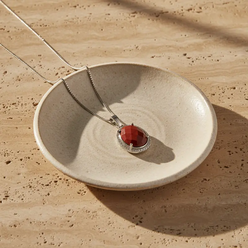 Rode Jaspis Natuurstenen Ketting