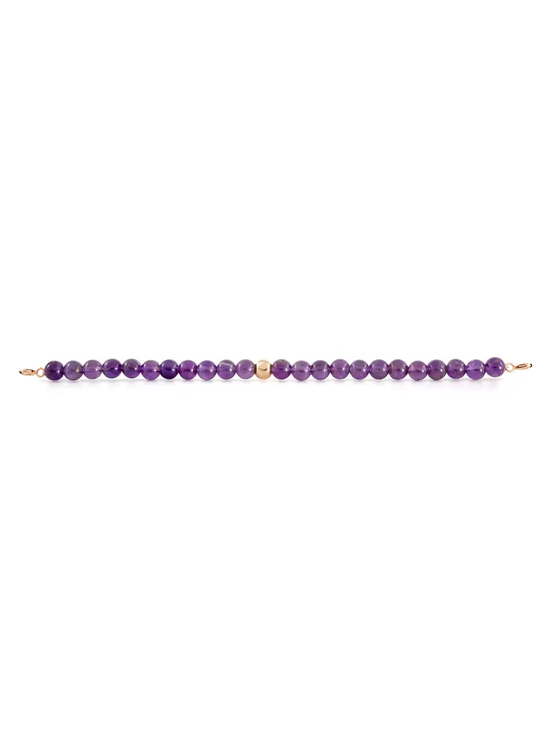 Rose gold Clasp - Bracelet 6mm Amethyst