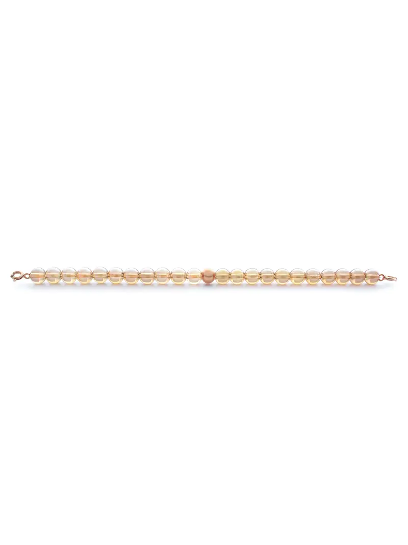 Rose Gold Clasp - Bracelet 6mm Aqua Aura Yellow