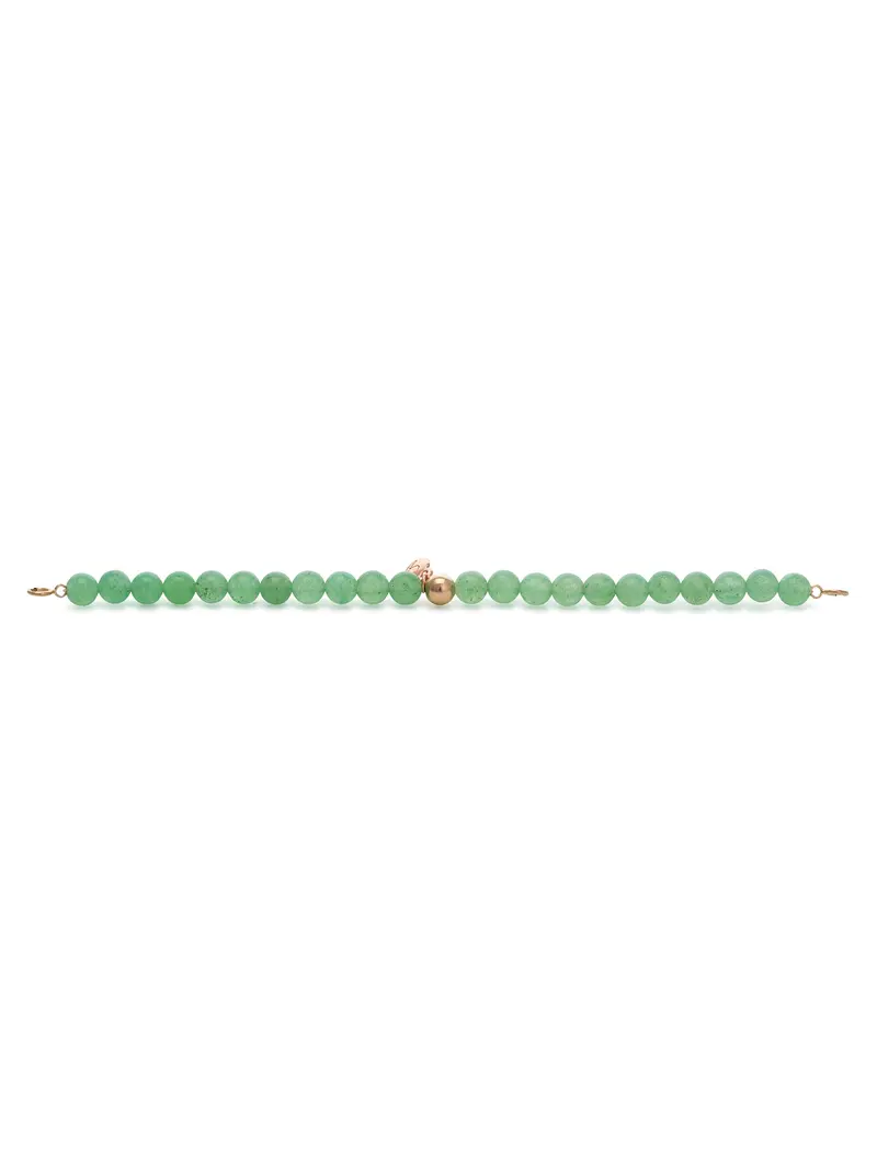 Rose gold Clasp - Bracelet 6mm Green Aventurine