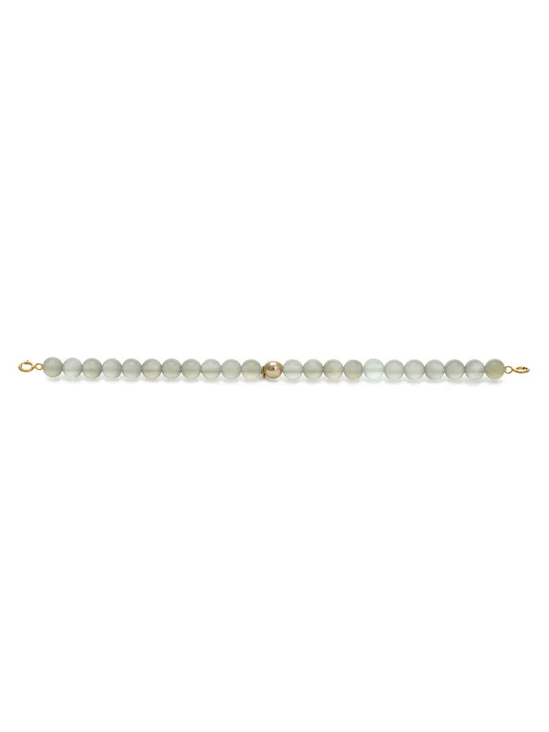 Rose gold Clasp - Bracelet 6mm Grey Agate