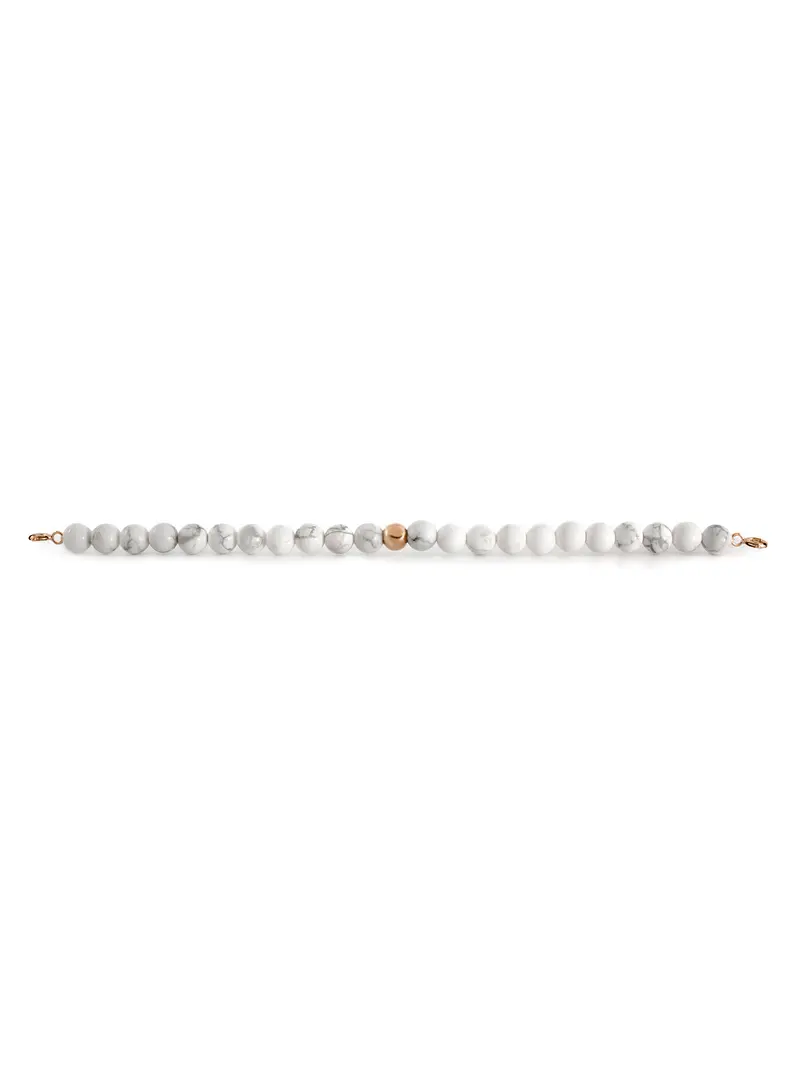 Rose Gold Clasp - Bracelet 6mm Howlite