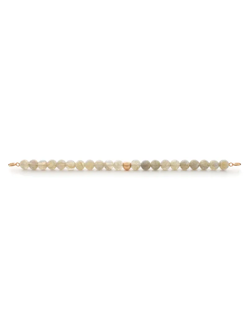 Rose gold Clasp - Bracelet 6mm Labradorite