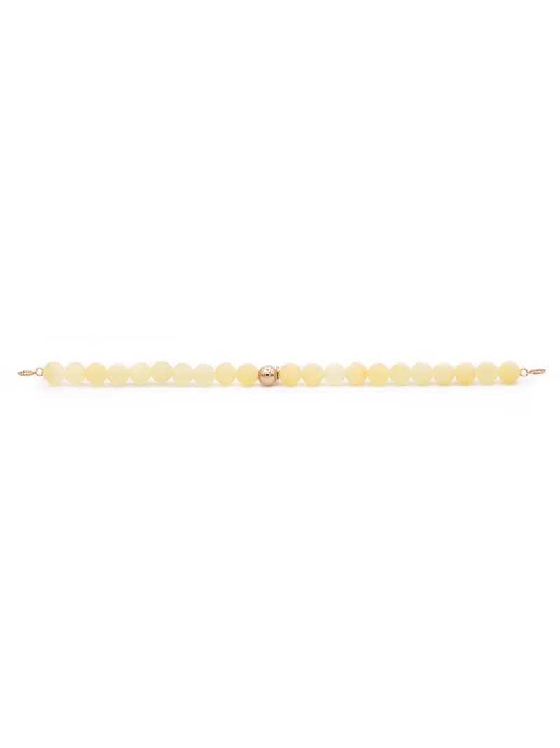 Rose Gold Clasp - Bracelet 6mm Yellow Jaspis