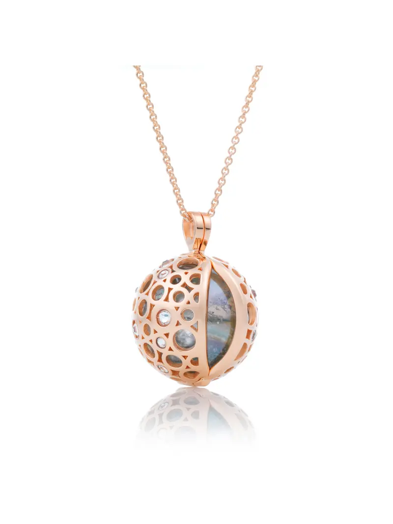 Rose gold plated pendant CZ