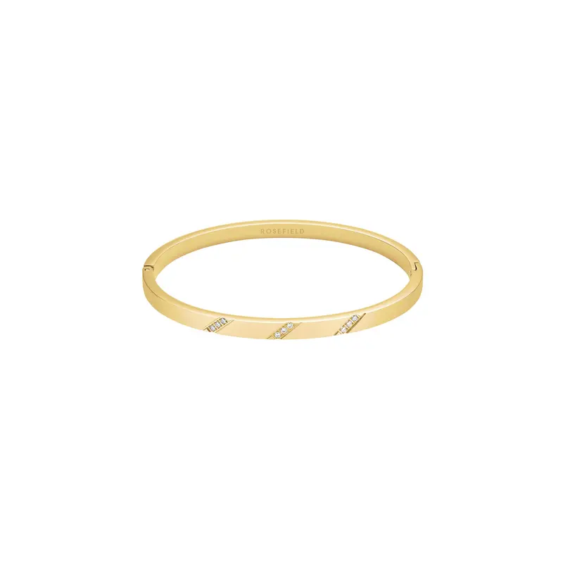 Rosefield Armband Bangle with Lines of Crystals JBLCG-J1043 Goudkleurig