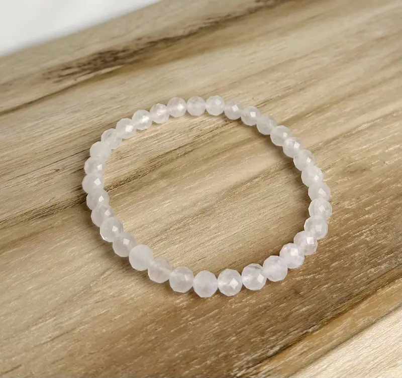 Rozenkwarts Facet Armband