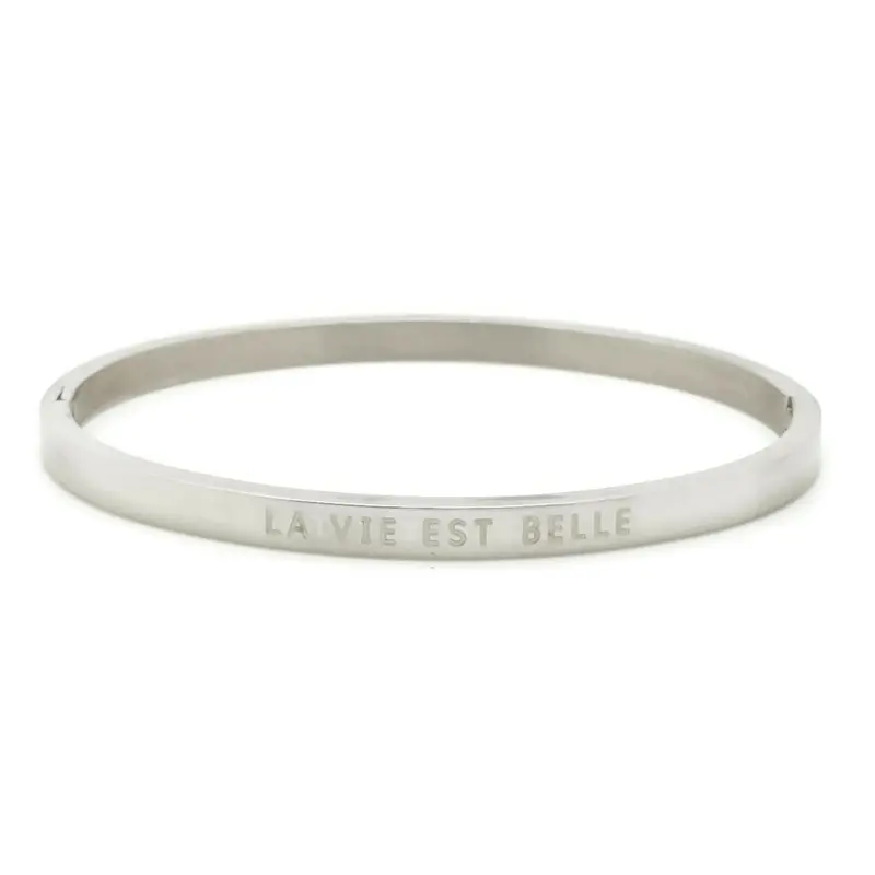 RVS armband - Bangle la vie zilver