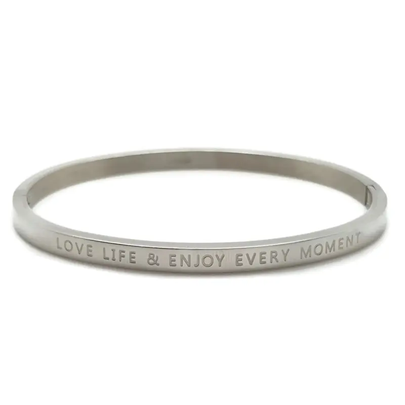 RVS armband - Bangle moment zilver