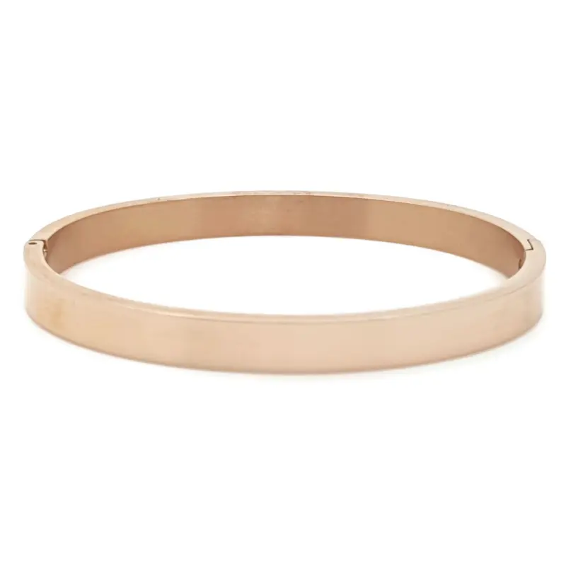 RVS armband - Bangle rose goud small
