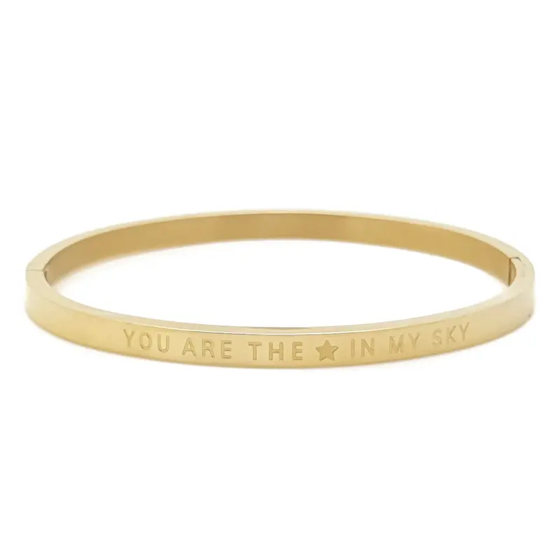 RVS armband - Bangle sky goud