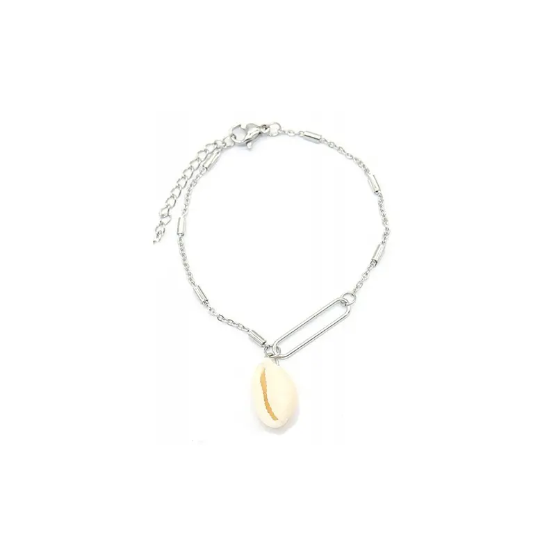 RVS armband - Schelp zilver