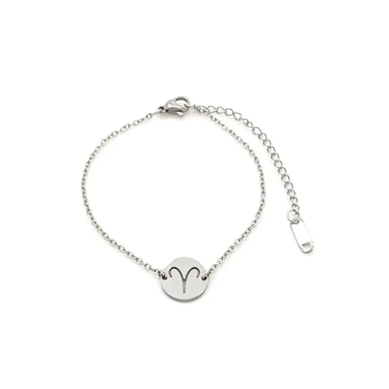 RVS Armband - Sterrenbeeld ram zilver
