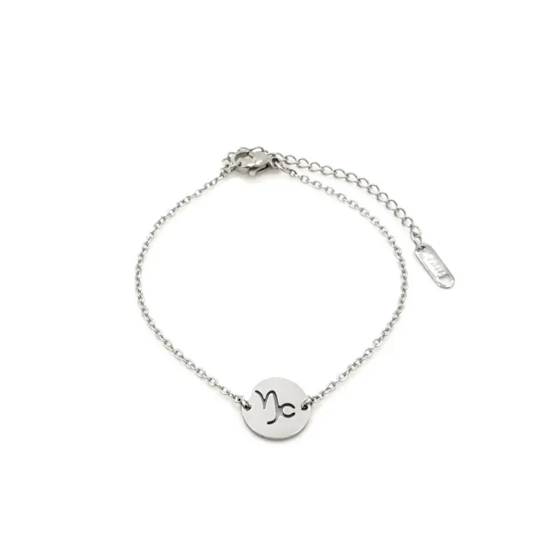 RVS Armband - Sterrenbeeld steenbok zilver