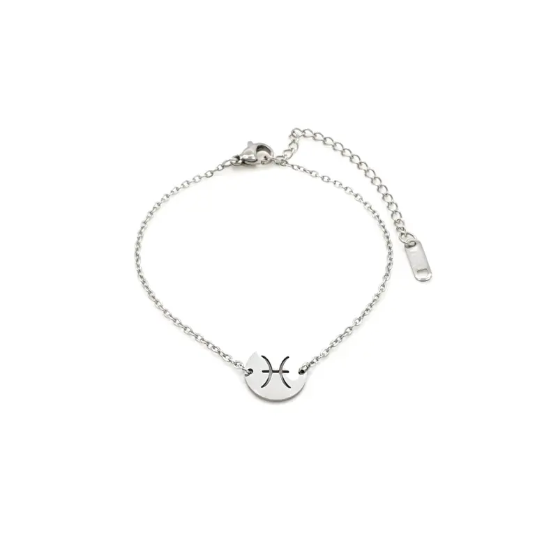 RVS Armband - Sterrenbeeld vissen zilver