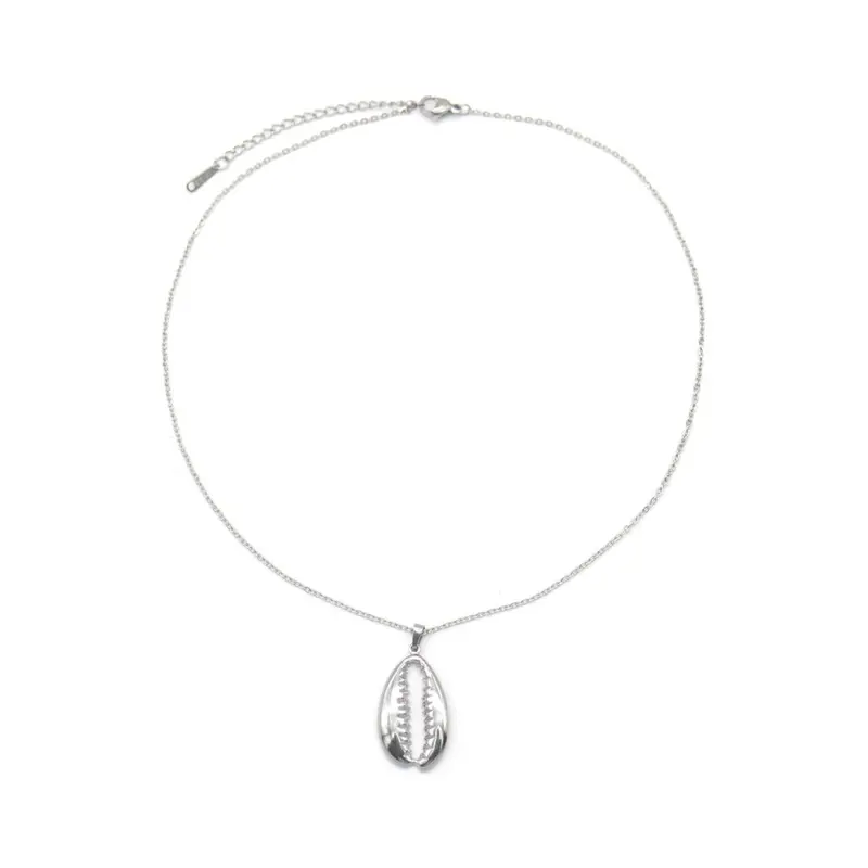 RVS Ketting - Kauri schelp zilver