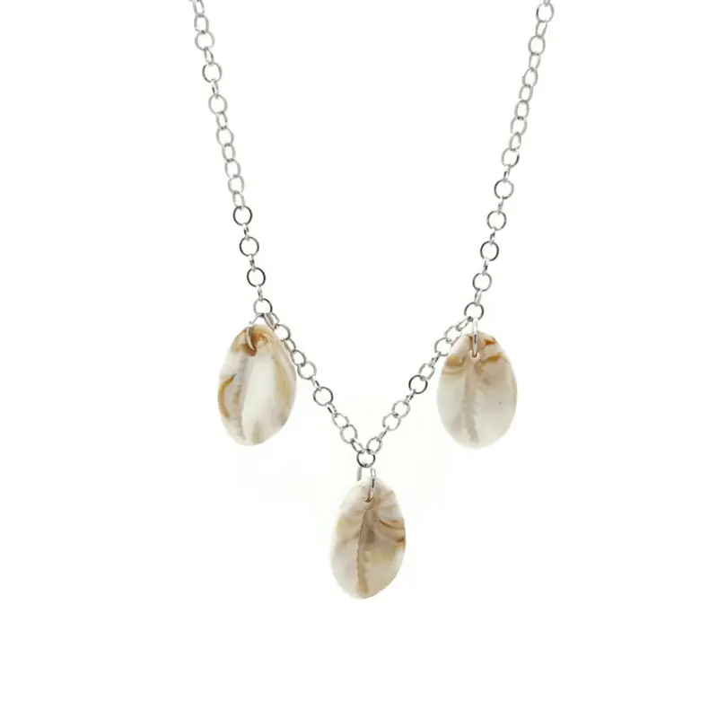 RVS Ketting - Kauri schelpen zilver
