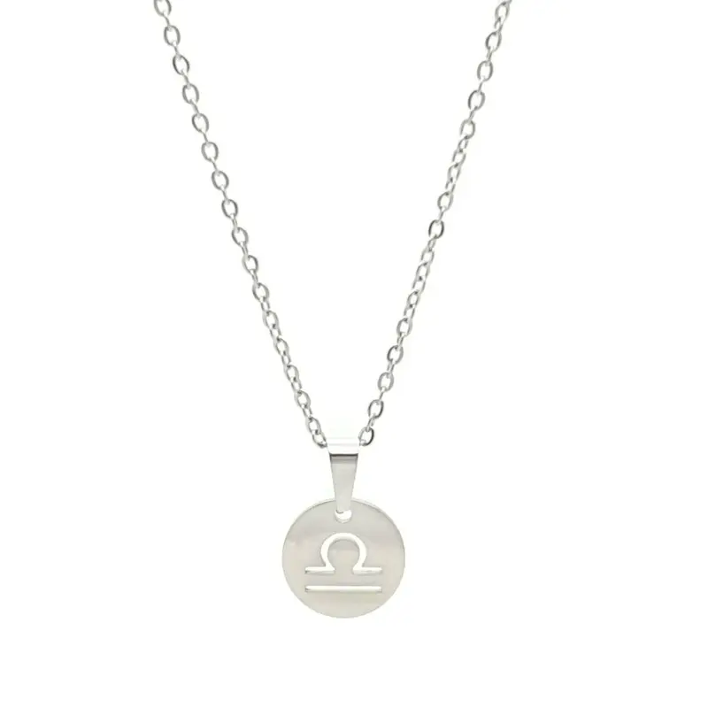 RVS Ketting - Sterrenbeeld weegschaal zilver