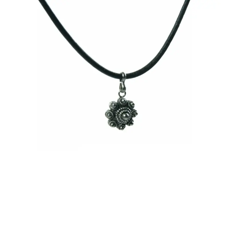 RVS Zeeuwse knop ketting - Leer