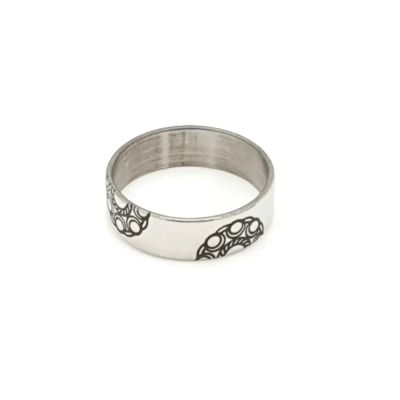 RVS Zeeuwse knop ring - Halve knopjes