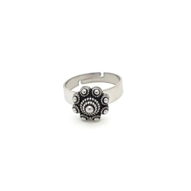 RVS Zeeuwse knop ring - Verstelbaar