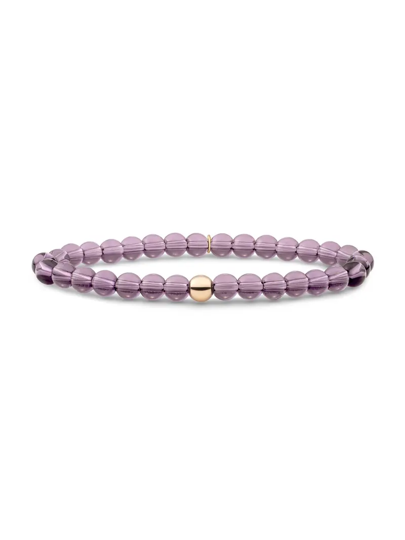Saturn Armband Large Aubergine Quartz