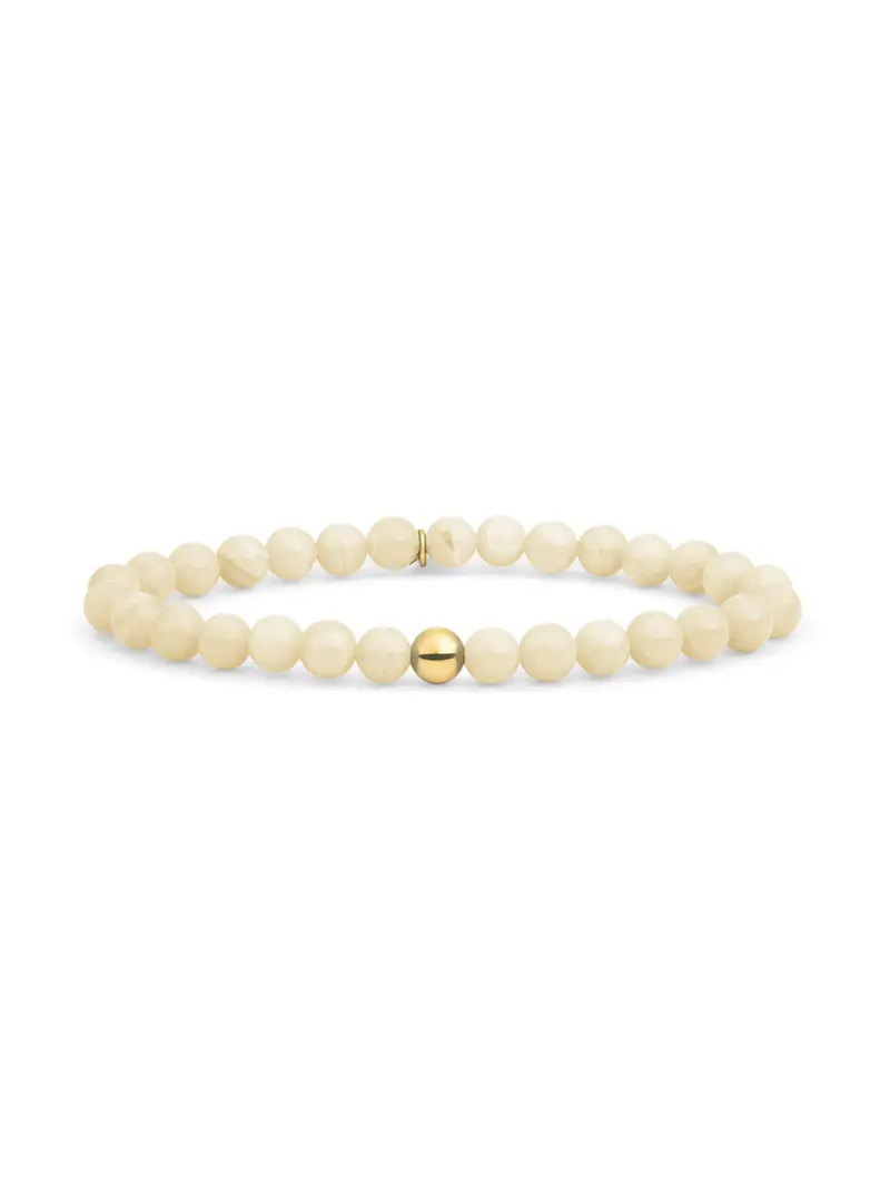 Saturn Armband Large Beige Agate