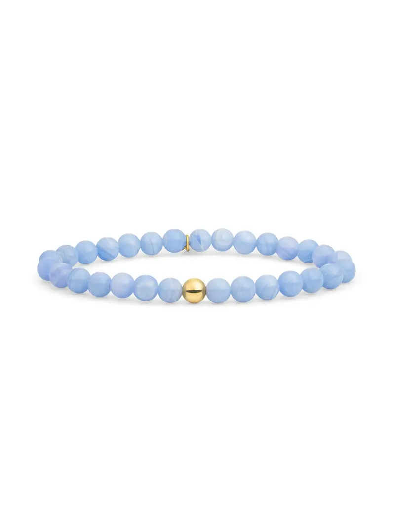 Saturn Armband Large Blue Lace Agate