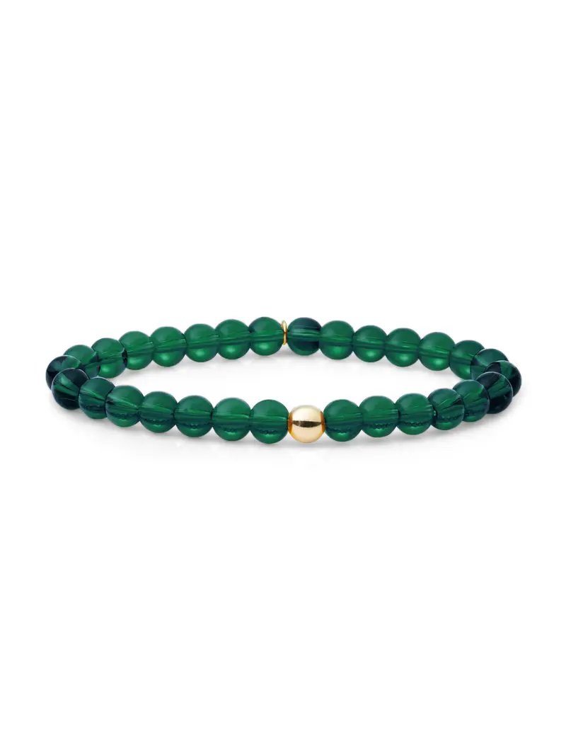 Saturn Armband Large Petrol Green Quartz