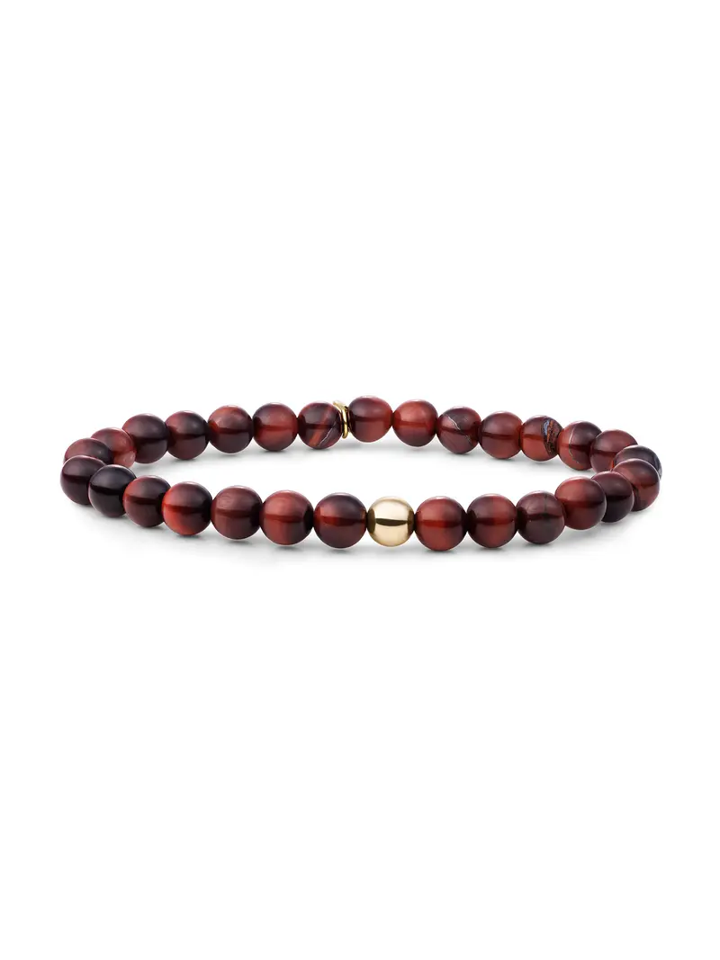 Saturn Armband Large Red Tiger Eye