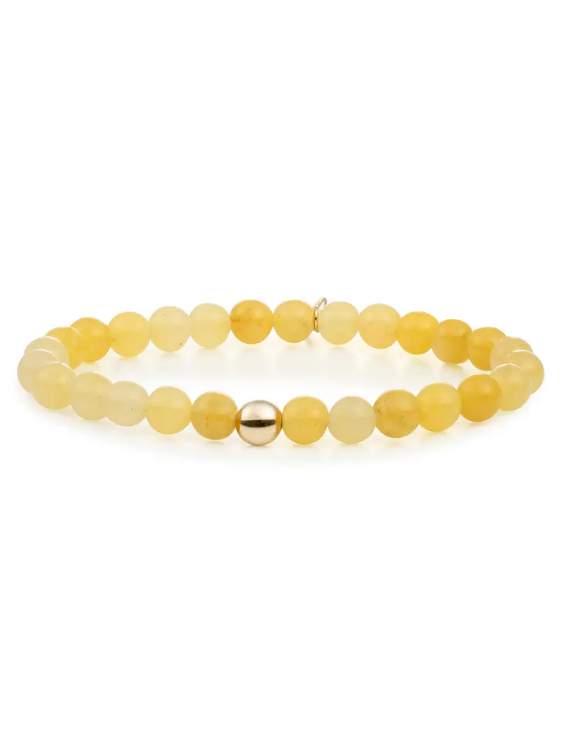 Saturn Armband Large Yellow Jade
