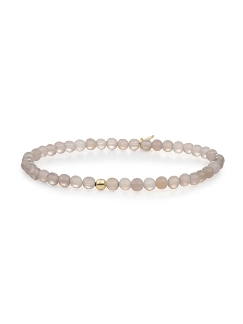 Saturn Armband Small Grey Agate