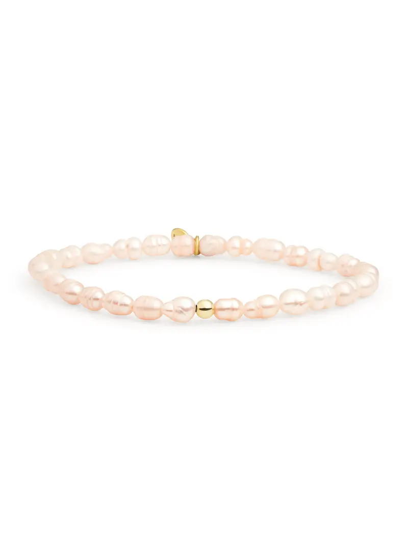Saturn Armband Small Peach Pearl
