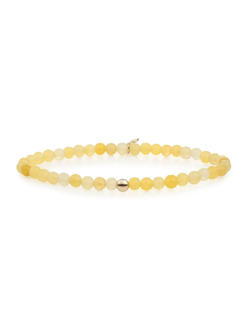 Saturn Armband Small Yellow Jade