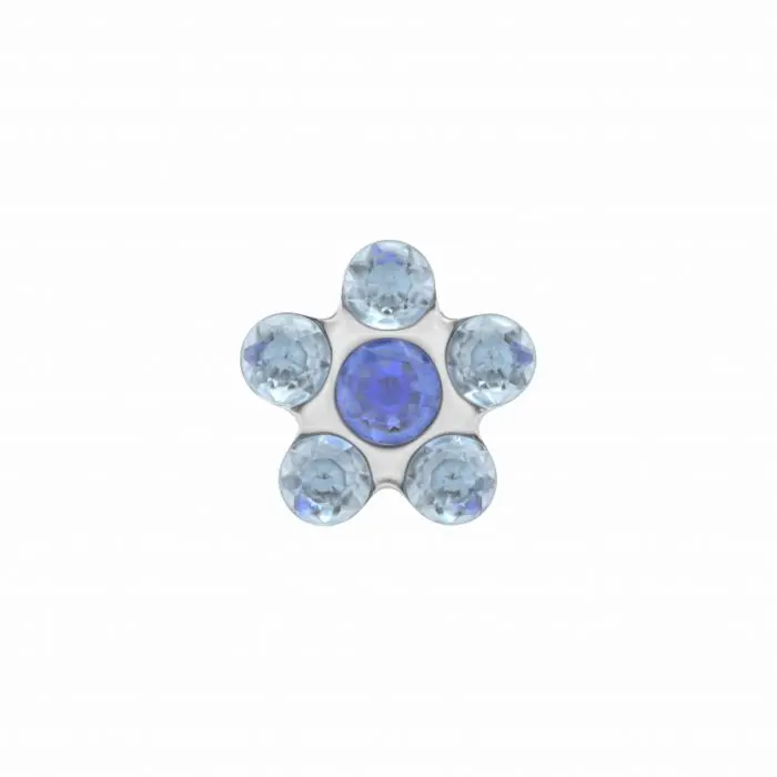 Schietoorbellen bloem daisy blauw staal