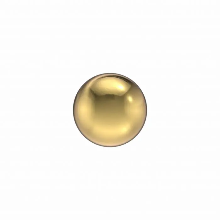 Schietoorbellen bol 4.0mm verguld staal
