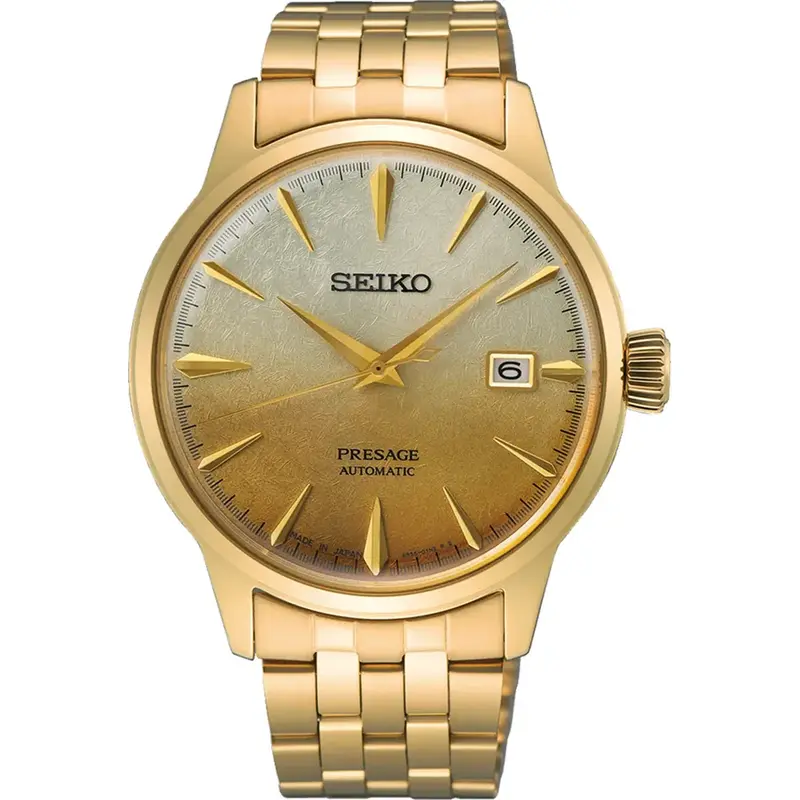 Seiko Presage SRPK46J1 Goudkleurige Horloge