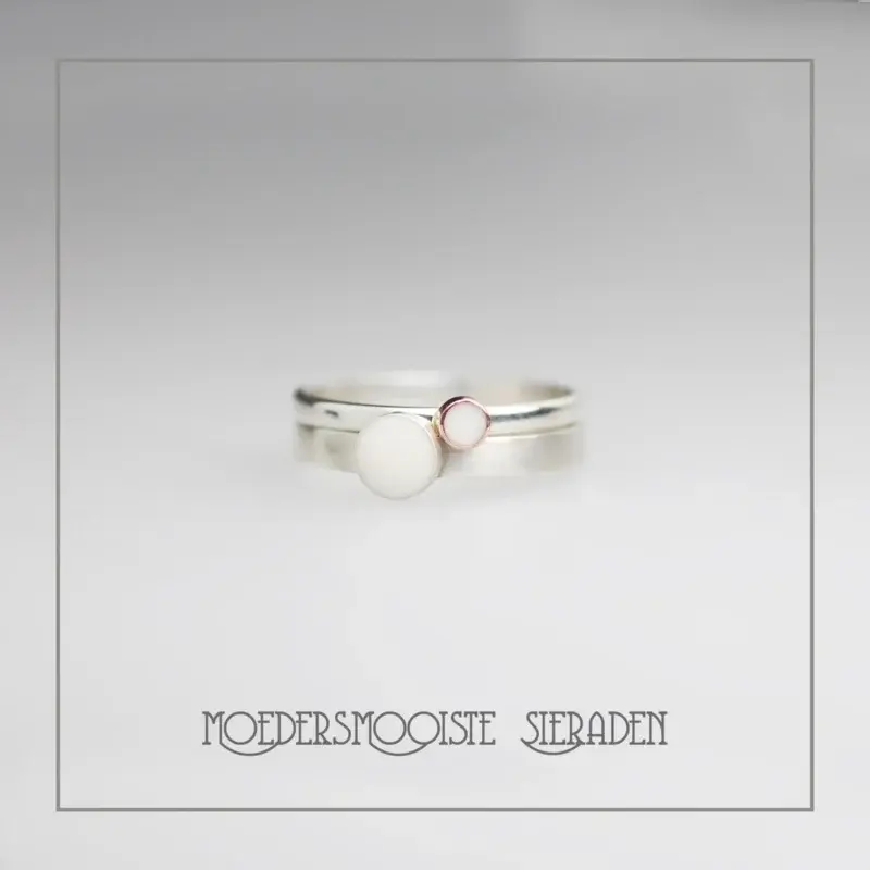 Set Oona zilver en roségoud