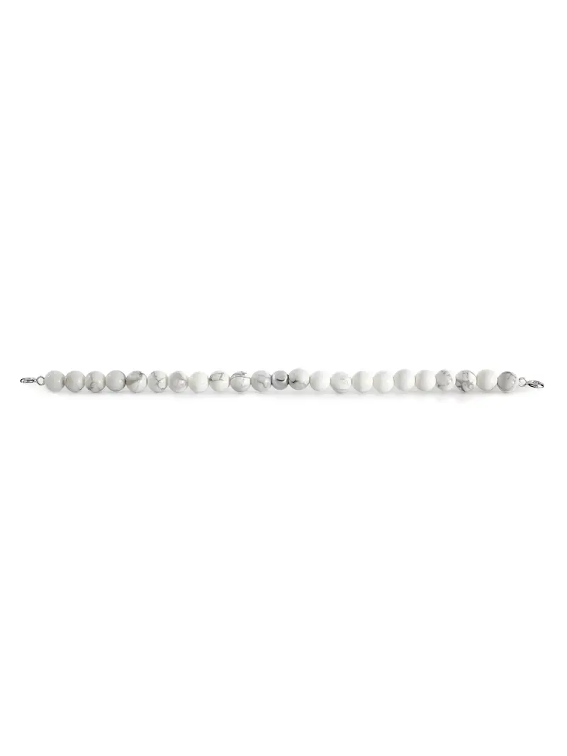 Silver Clasp - Bracelet 6mm Howlite