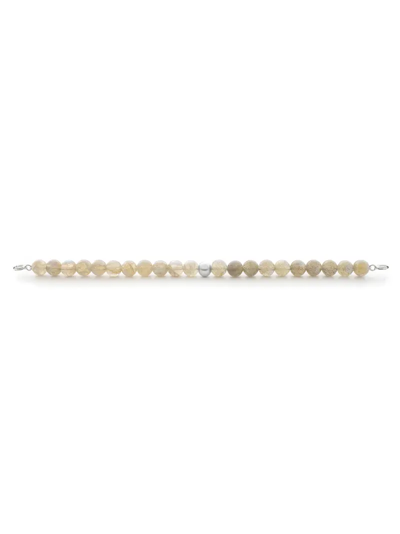 Silver Clasp - Bracelet 6mm Labradorite